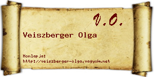 Veiszberger Olga névjegykártya