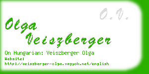 olga veiszberger business card